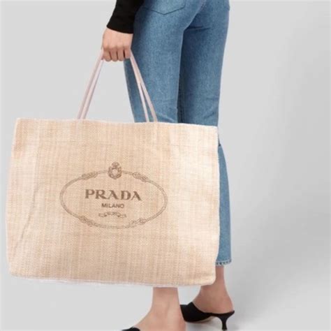 prada beach tote dupe|prada canvas tote large.